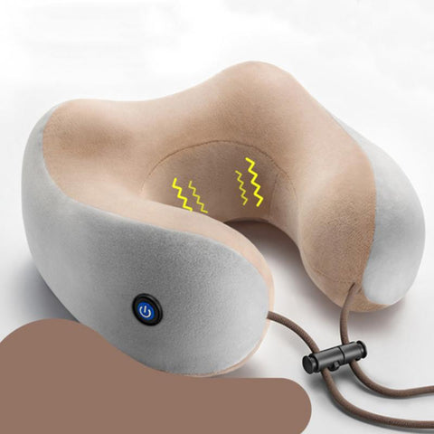 [Hot] Portable Memory Foam Electric Neck Massage Pillow